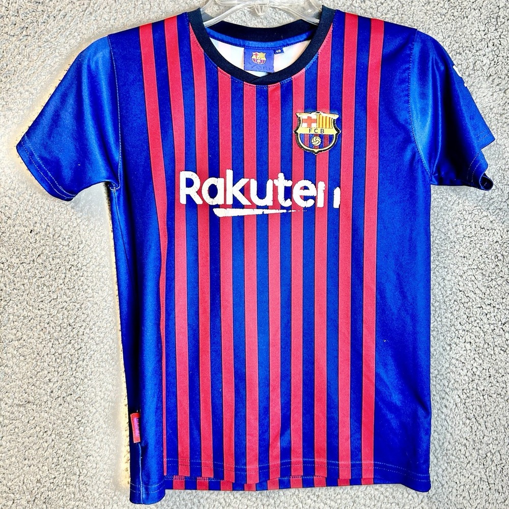 Lionel Messi #10 FC Barcelona 2018-19  Home Soccer Jersey Youth 10 Size Medium